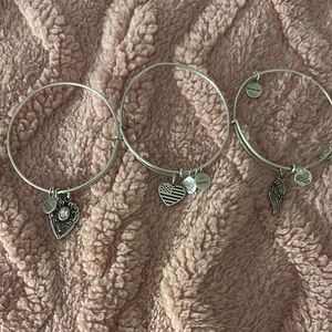 Alex and Ani Silver Charm Bracelet Set